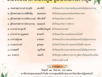 มุทิตาจิต แด่ผู้เกษียณอายุราชการ